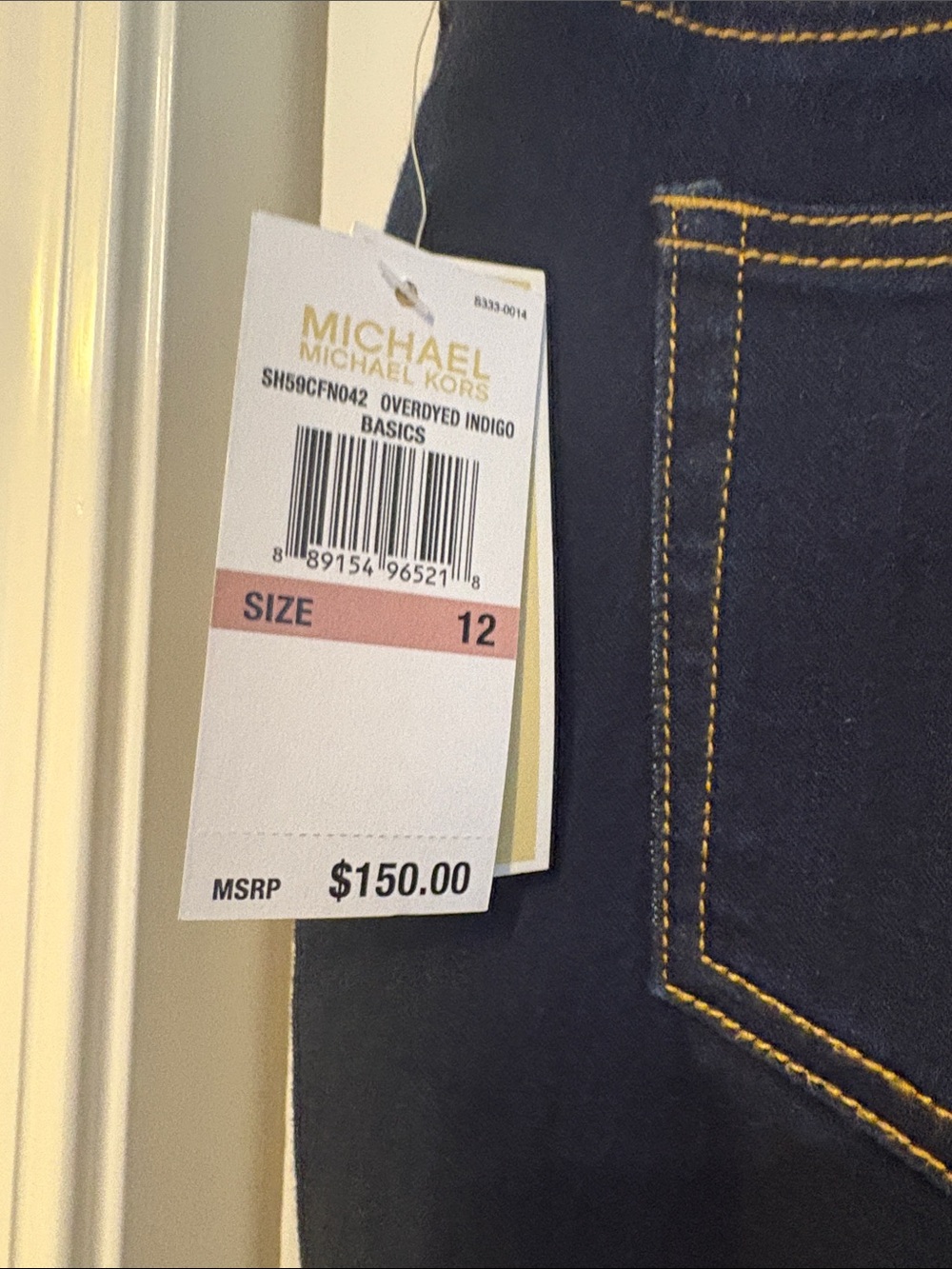 MICHAEL Michael Kors size 12 Dark Blue Women's Flare Jeans 592 - Picture 7 of 10